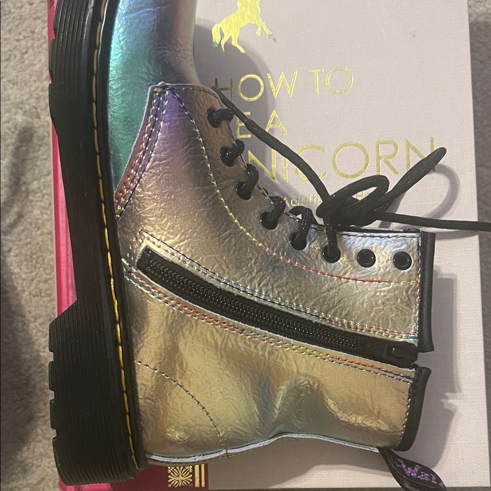 Dr. Martens Kids Iridescent Boots - Picture 2 of 5